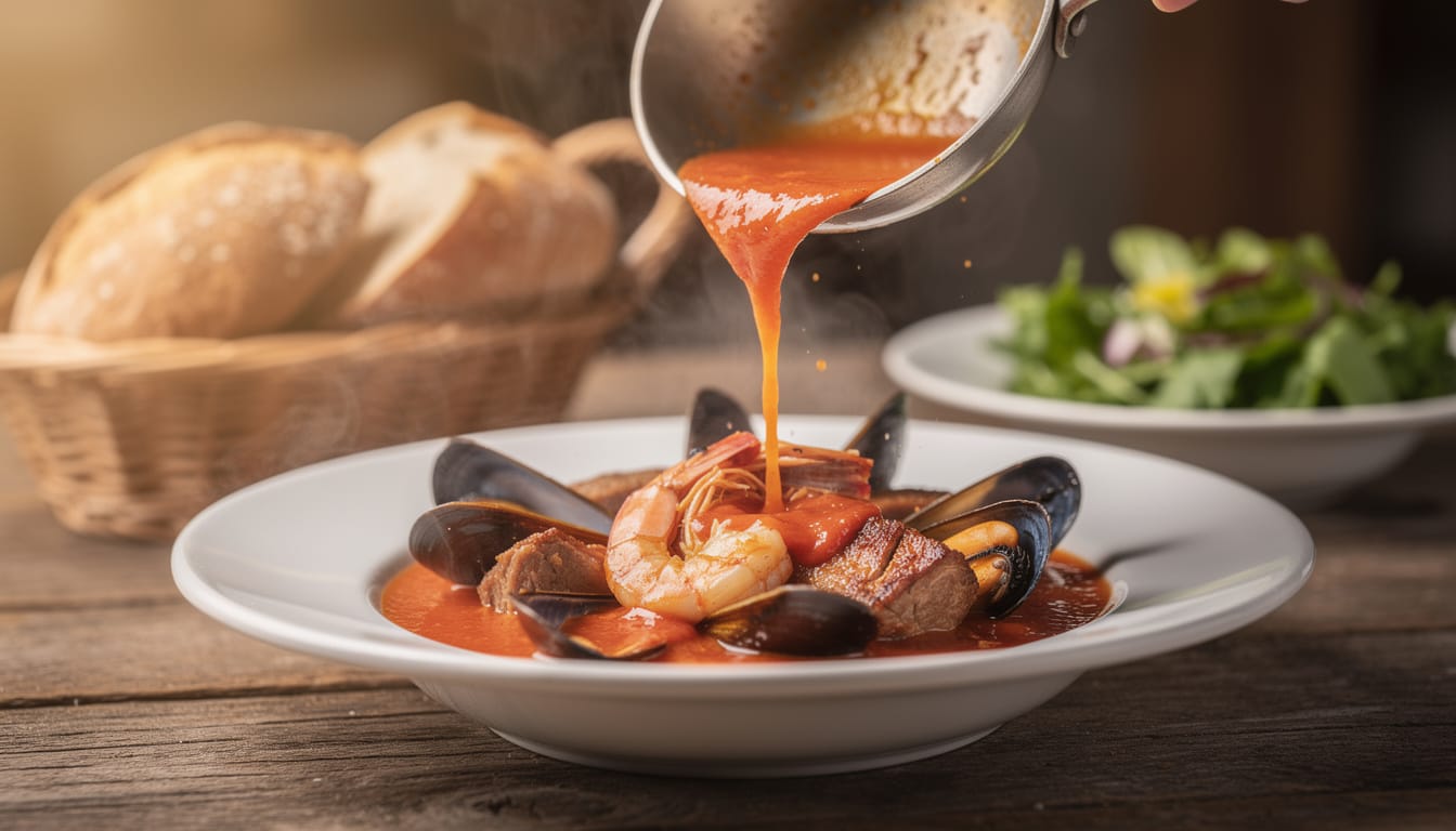 découvrez la recette authentique portugaise de la cataplana de porc et fruits de mer, un plat savoureux alliant traditions et saveurs iodées.