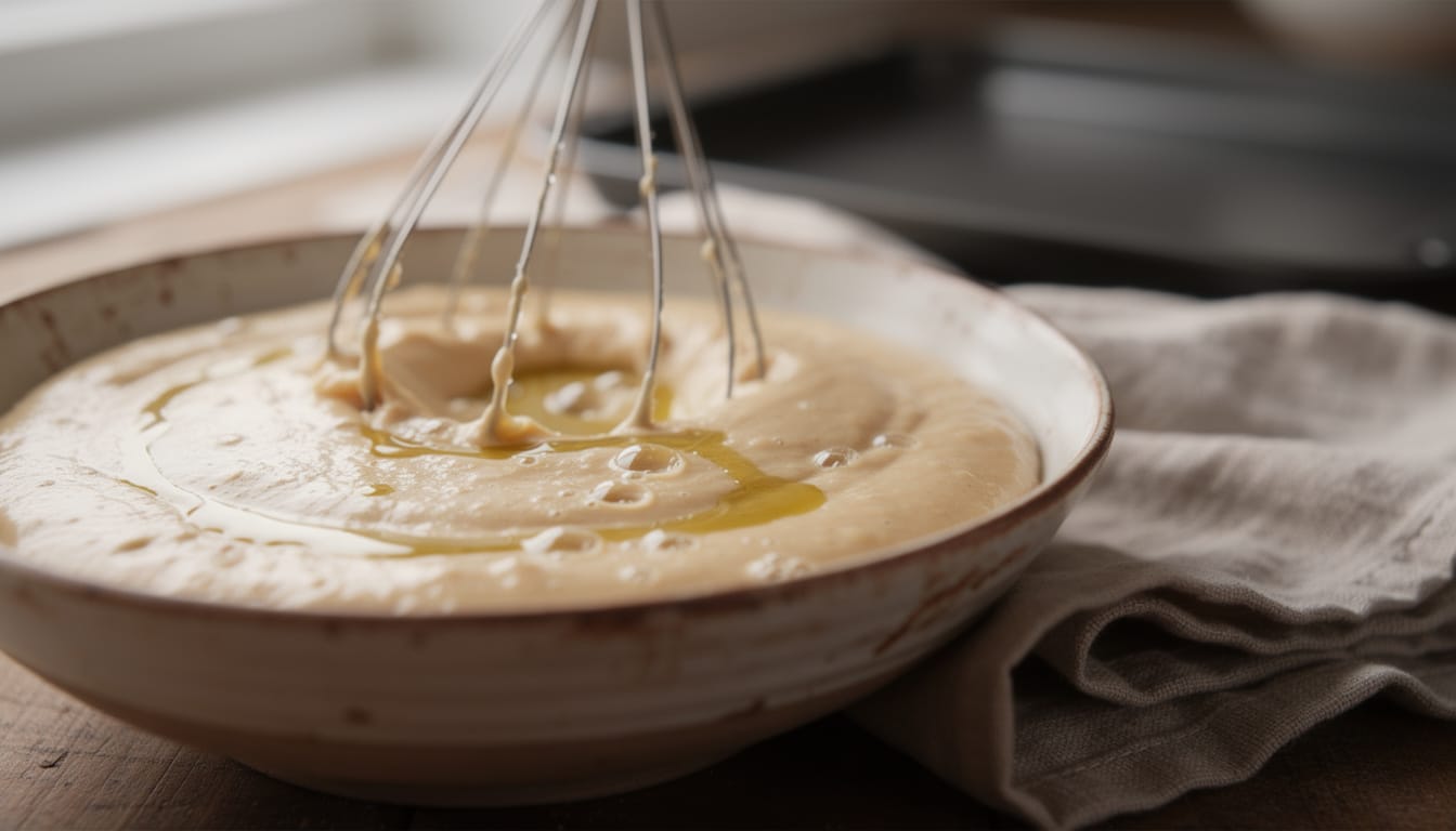 découvrez notre recette facile de galette de pois chiches, la socca niçoise croustillante, parfaite pour un apéritif ou un repas léger plein de saveurs méditerranéennes.
