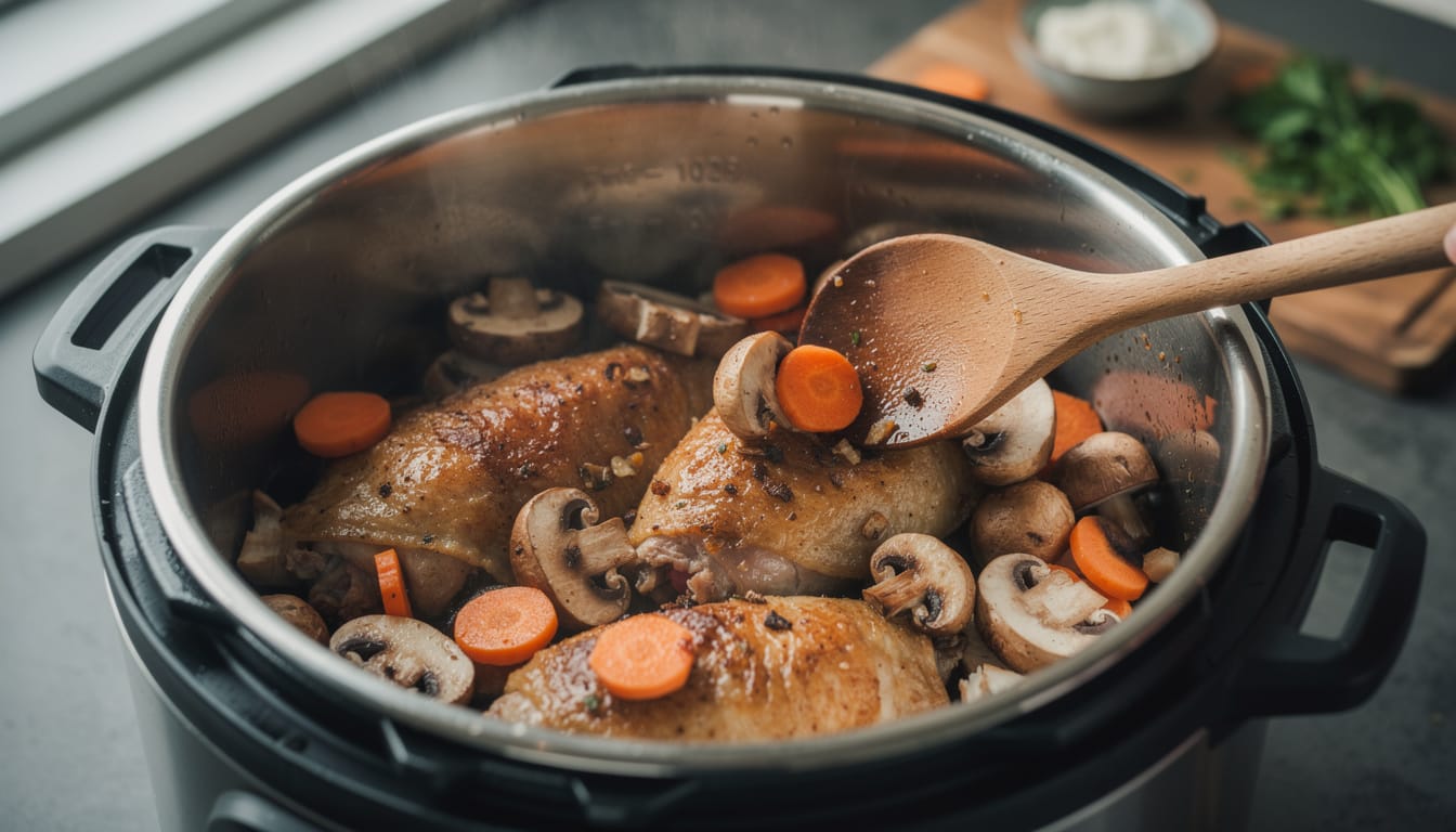 découvrez notre recette rapide de paupiette de poulet à la cocotte-minute, prête en seulement 20 minutes pour un repas savoureux et facile à préparer.