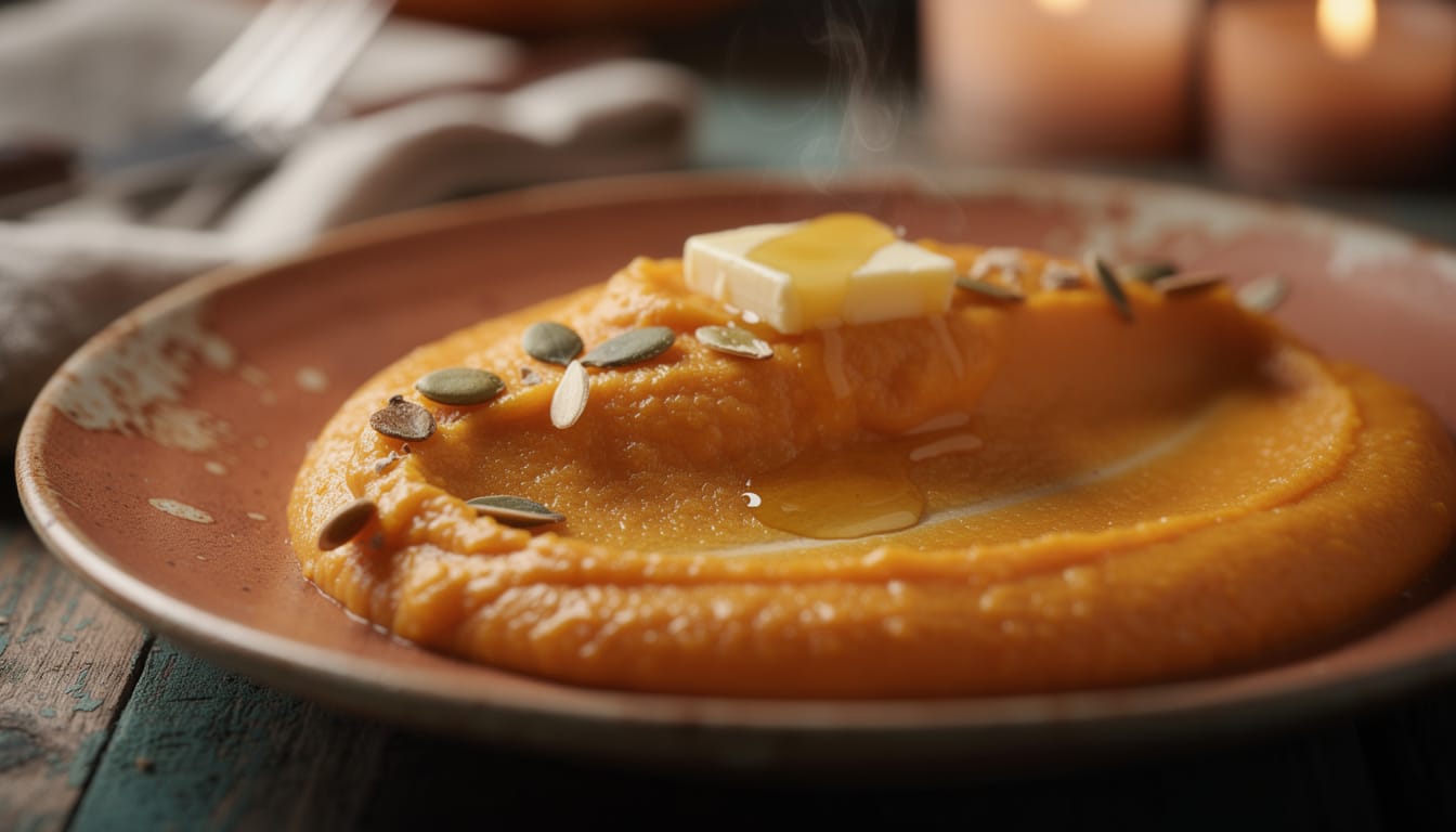 découvrez notre recette rapide et onctueuse de purée de potimarron réalisée avec le thermomix en seulement 15 minutes, pour un plat savoureux et réconfortant.