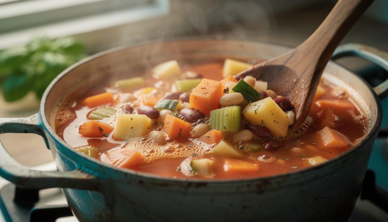 découvrez la recette traditionnelle italienne du minestrone à la milanaise, un savoureux potage riche en légumes frais et saveurs authentiques d'italie.