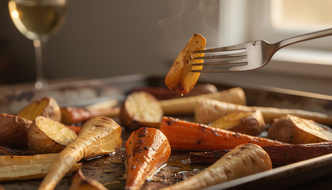 découvrez la recette simple et savoureuse de trio de légumes rôtis au four : panais, carotte et pomme de terre, parfaits pour un accompagnement healthy et gourmand.
