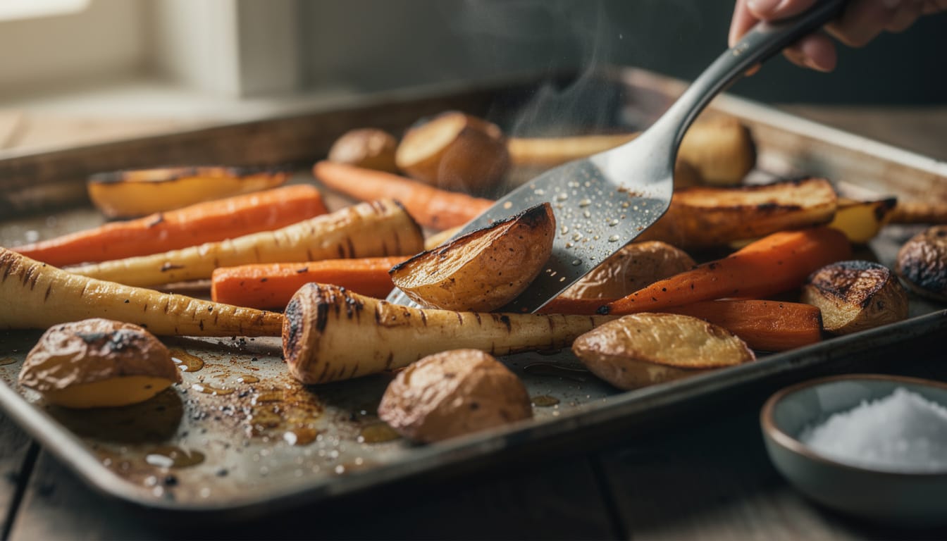 découvrez une recette simple et savoureuse de trio de légumes rôtis au four avec panais, carotte et pomme de terre, parfaite pour un accompagnement gourmand et sain.