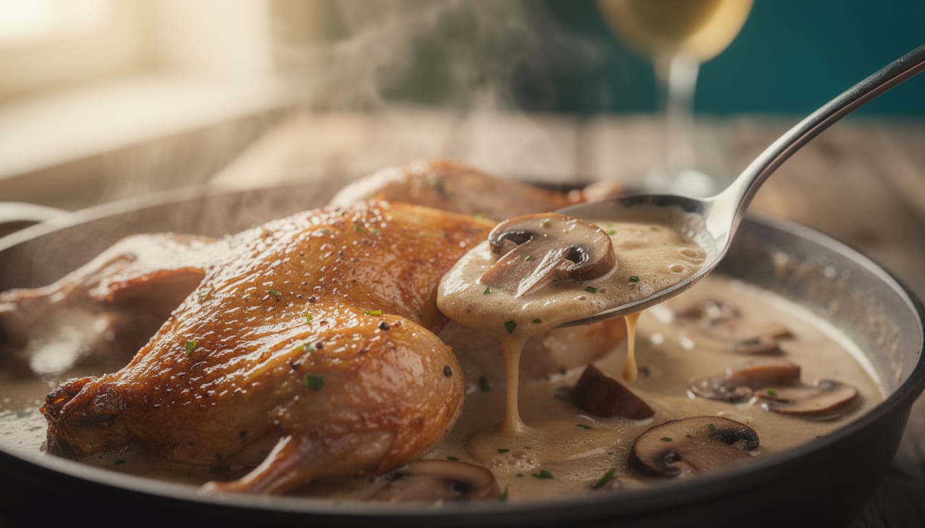 découvrez une recette rapide de pintade cocotte-minute aux champignons, prête en 35 minutes pour un repas savoureux et facile à préparer.