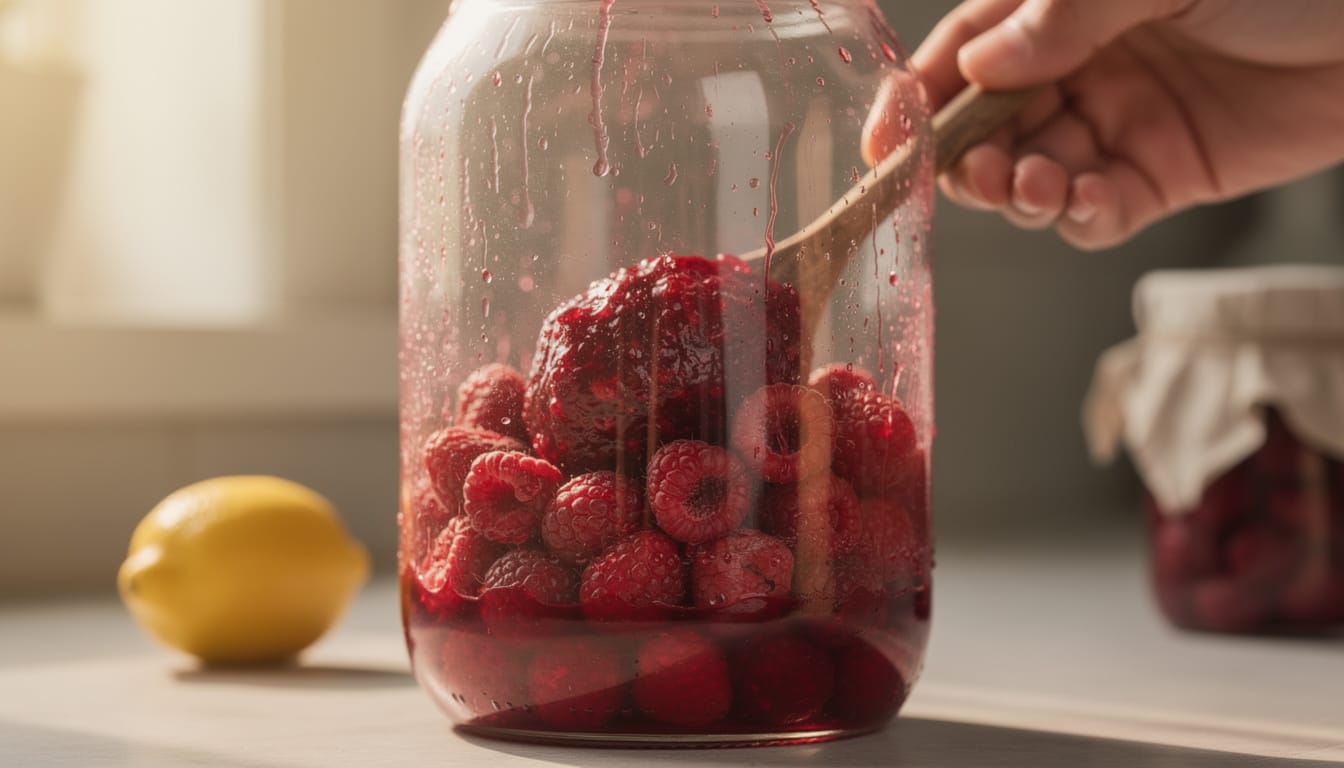 découvrez une recette simple et artisanale de vin de framboise, préparée avec des fruits frais du jardin pour une saveur authentique et naturelle.