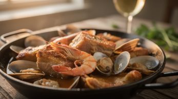 découvrez la recette authentique portugaise de la cataplana de porc et fruits de mer, un plat savoureux et traditionnel à préparer facilement chez vous.