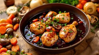 découvrez notre recette rapide de coq au vin express : tous les arômes et la générosité du terroir français en un plat savoureux, prêt en un temps record. profitez d'un classique sans passer des heures en cuisine !