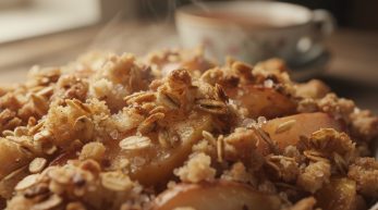 découvrez une recette facile de crumble aux pommes sans gluten, préparée avec seulement 5 ingrédients simples. parfaite pour un dessert gourmand et rapide à réaliser.