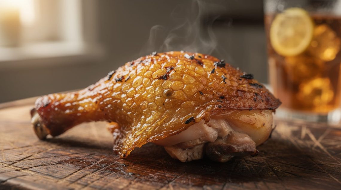 découvrez notre recette facile de cuisse de poulet au roaster, croustillante et savoureuse, prête en seulement 45 minutes pour un repas gourmand et rapide.