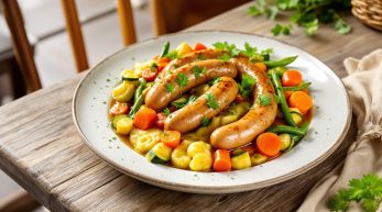 découvrez notre recette savoyarde de diots au vin blanc : un plat mijoté gourmand, fondant et facile à préparer, parfait pour savourer la tradition alpine sans effort !