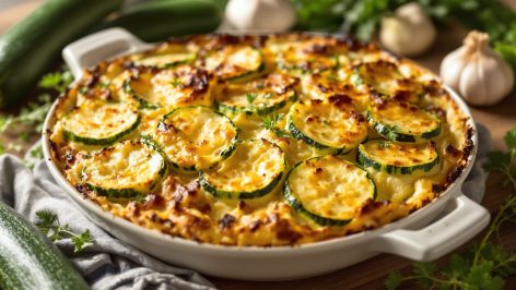 découvrez la recette surprenante du gratin de courgettes sans crème ! un ingrédient inattendu rend ce plat plus léger et tout aussi gourmand. à tester absolument pour régaler toute la famille.
