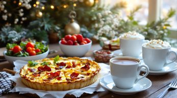 découvrez la quiche lorraine, la star des brunchs d’hiver ! facile et rapide à préparer avec une pâte du commerce, cette recette gourmande réchauffera vos repas en famille ou entre amis.
