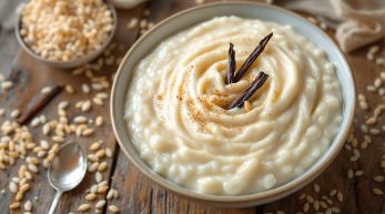 découvrez la recette facile du riz au lait vanillé et crémeux, un dessert d’enfance réconfortant et ultra simple à préparer pour régaler petits et grands.