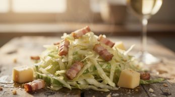 découvrez la recette gourmande et authentique de la salade chou blanc, lardons et comté, une spécialité franc-comtoise savoureuse et facile à préparer.
