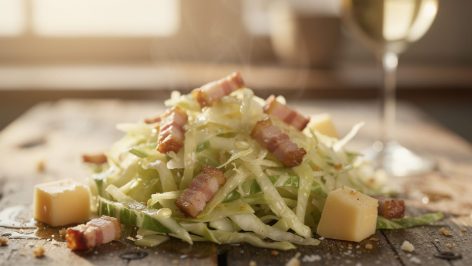 découvrez la recette gourmande et authentique de la salade chou blanc, lardons et comté, une spécialité franc-comtoise savoureuse et facile à préparer.