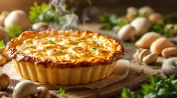 découvrez la tourte aux champignons et poulet : une recette dorée, crémeuse et ultra simple à préparer au four, idéale pour un repas savoureux et réconfortant.
